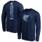 Men's Memphis Grizzlies Marvin Bagley III Navy Backer Long Sleeve T-Shirt